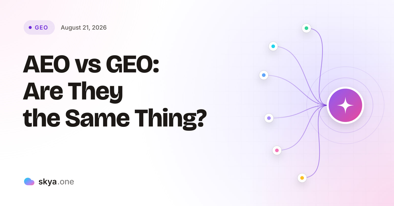 SKYA Journal GEO cover: AEO vs GEO: Are They the Same Thing?