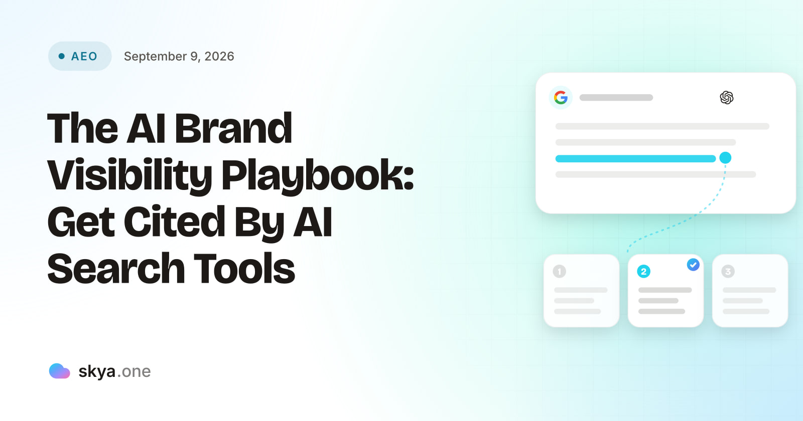 SKYA Journal AEO cover: The AI Brand Visibility Playbook: Get Cited By AI Search Tools