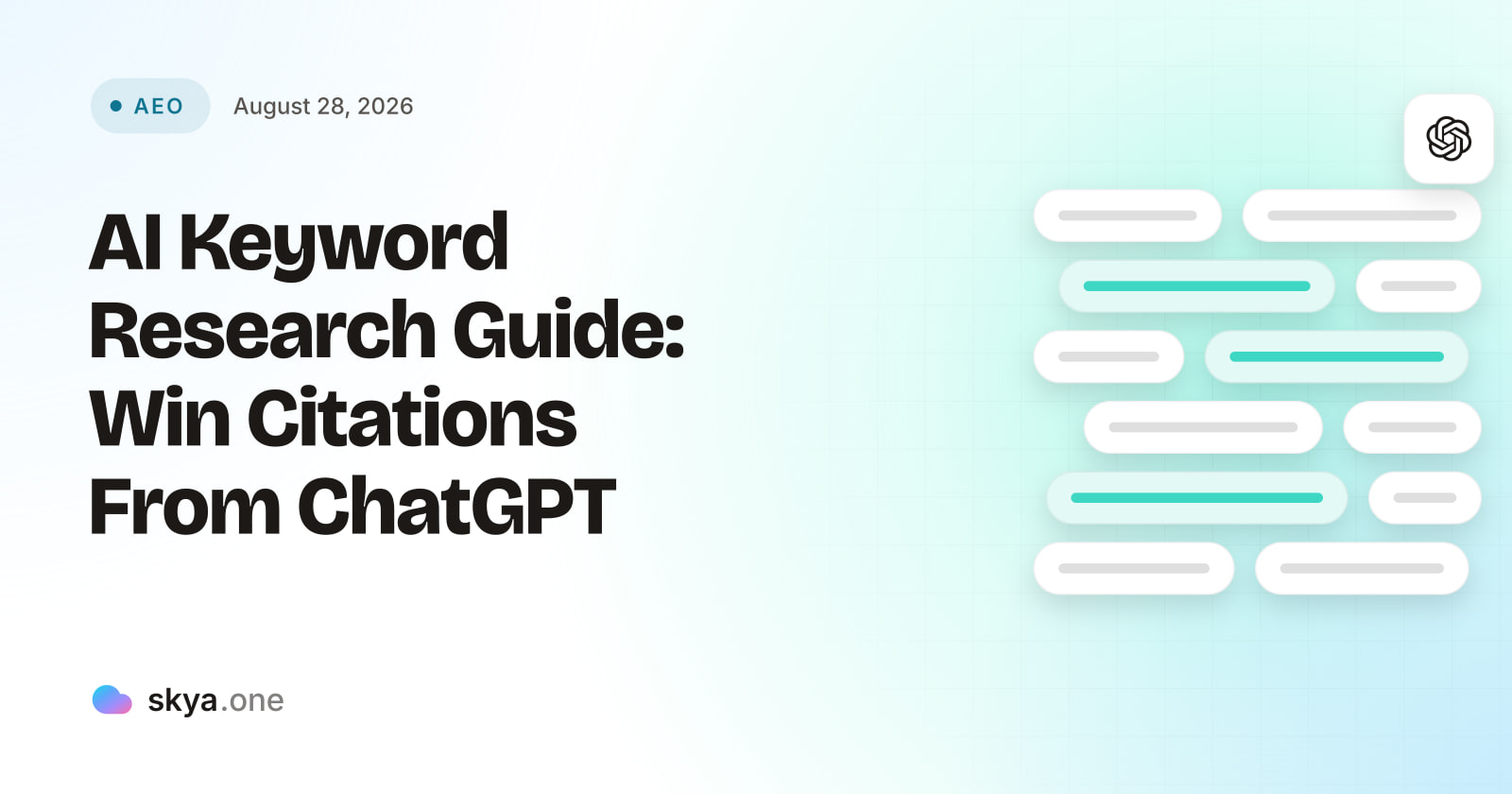 SKYA Journal AEO cover: AI Keyword Research Guide: Win Citations From ChatGPT