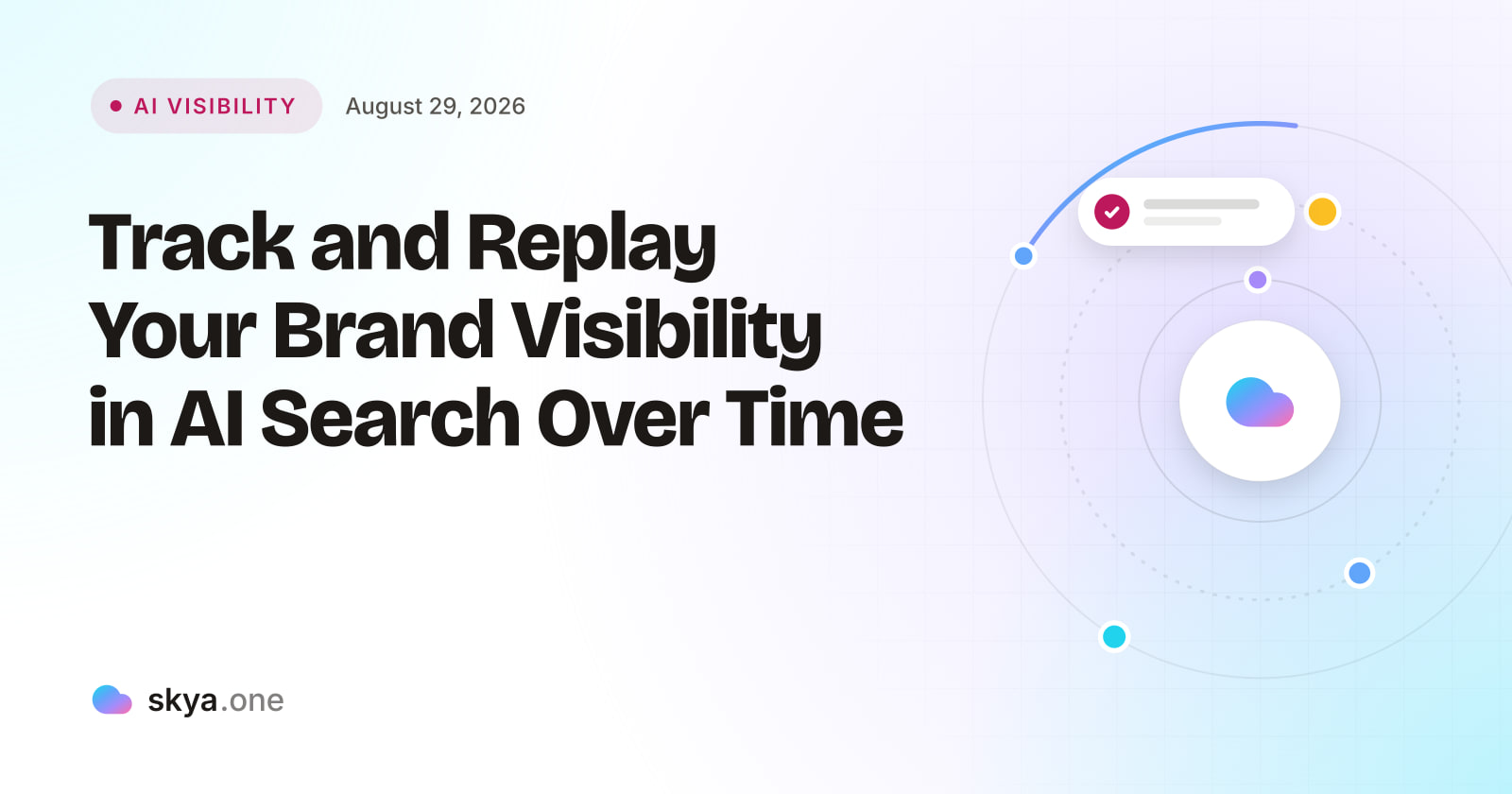 SKYA Journal AI Visibility cover: Track and Replay Your Brand Visibility in AI Search Over Time