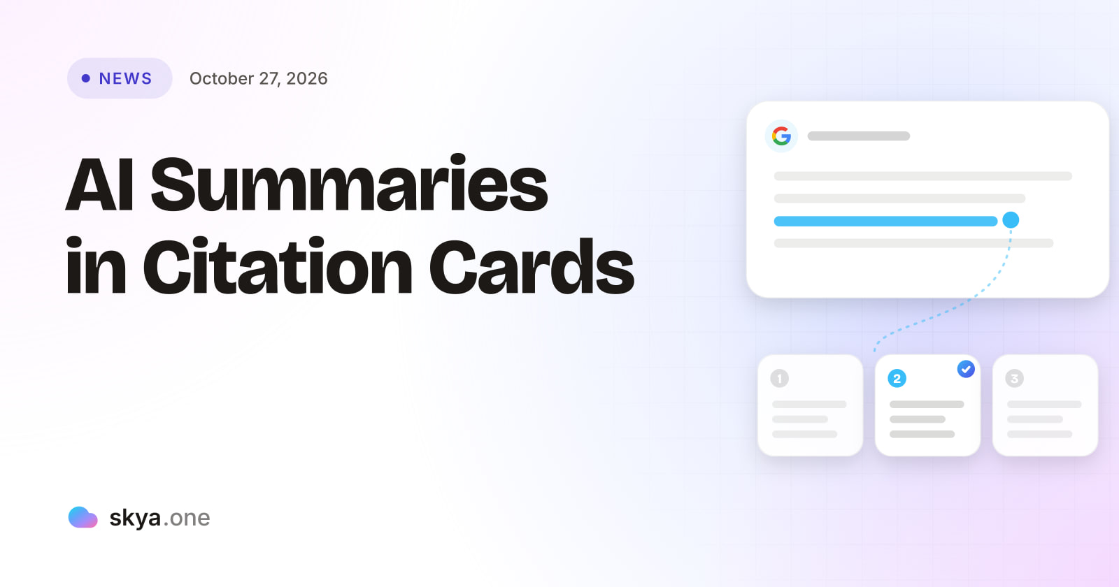 SKYA Journal News cover: AI Summaries in Citation Cards