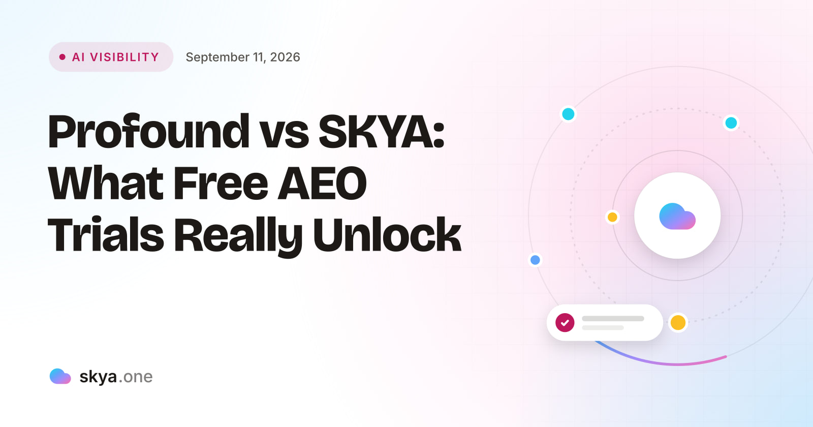 SKYA Journal AI Visibility cover: Profound vs SKYA: What Free AEO Trials Really Unlock